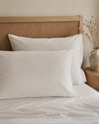 Cotton Percale Pillowcases, styled bedroom