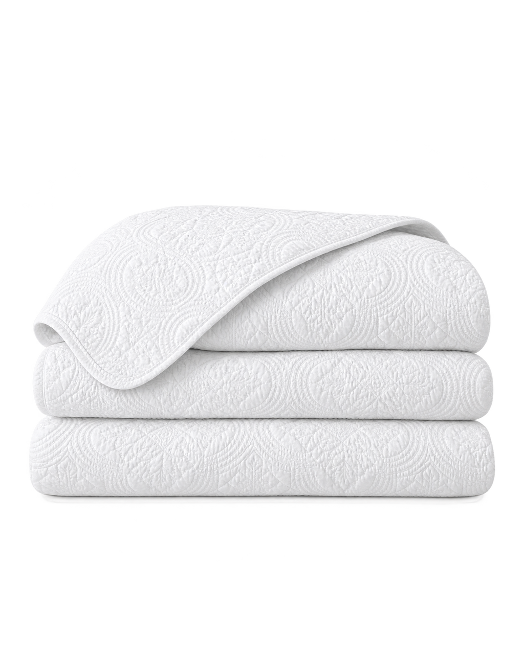 Cotton Quilt Set, the set folded on a plain background