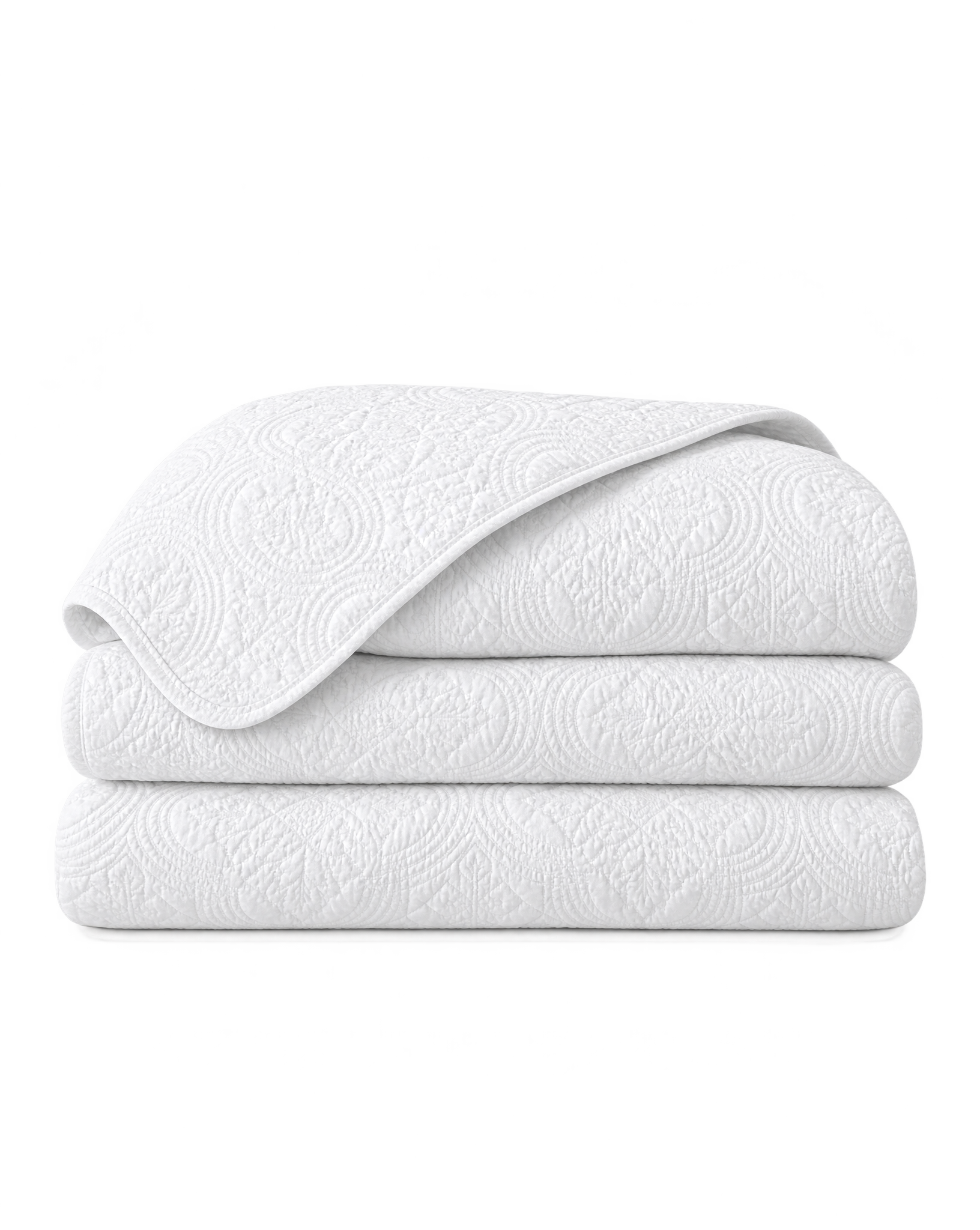Cotton Quilt Set, the set folded on a plain background