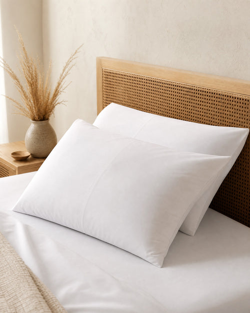 Cotton Sateen Pillowcases, styled close