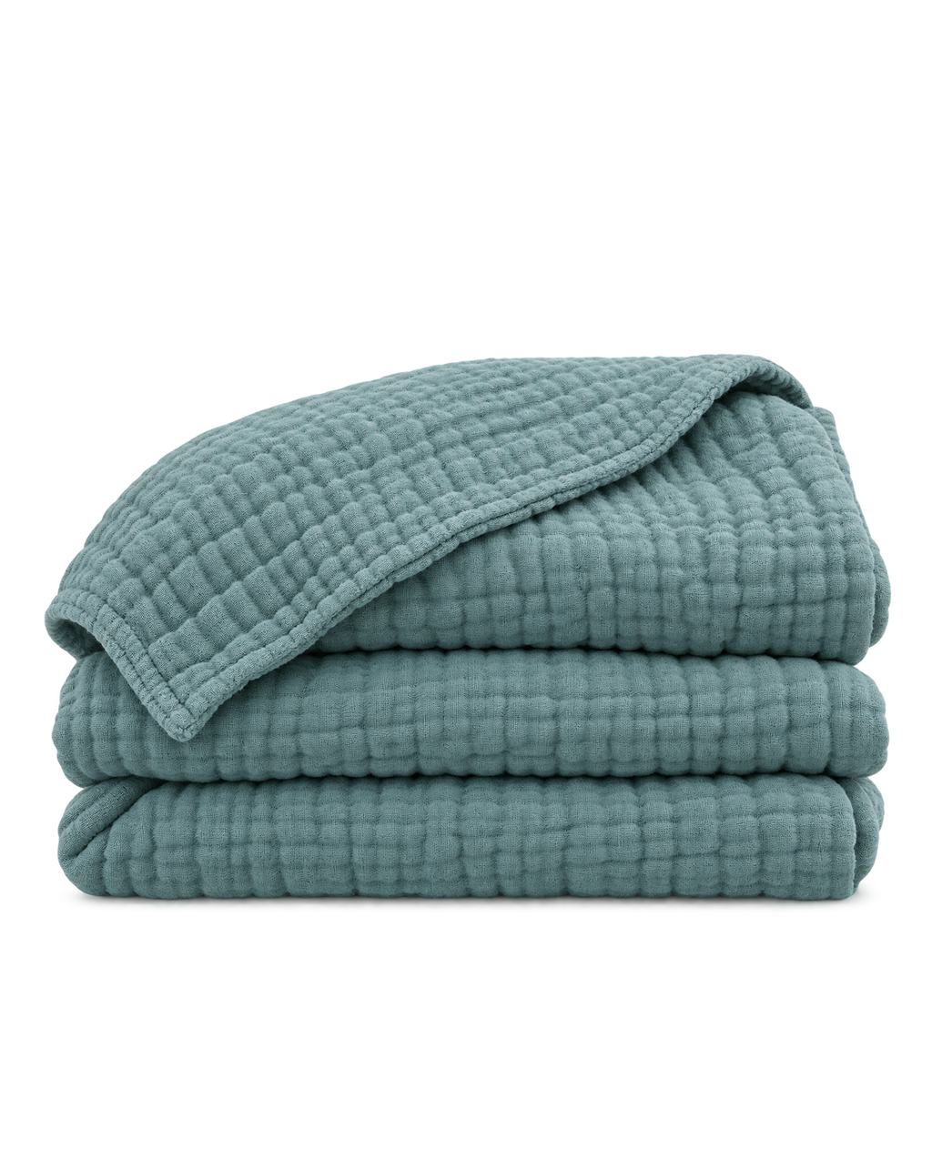 Four-Layer Cotton Gauze Throw, the set folded on a plain background