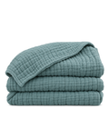Four-Layer Cotton Gauze Throw, the set folded on a plain background