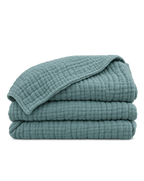 Four-Layer Cotton Gauze Throw, the set folded on a plain background