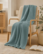 Four-Layer Cotton Gauze Throw, styled close