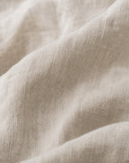 French Linen Duvet Cover Set, macro of the weave