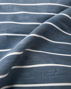 Washed Cotton Stripe Duvet Cover Set, close-up on a fold