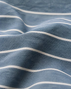 Washed Cotton Stripe Duvet Cover Set, macro of the weave