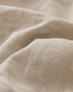 Washed Linen Duvet Cover Set, macro of the weave