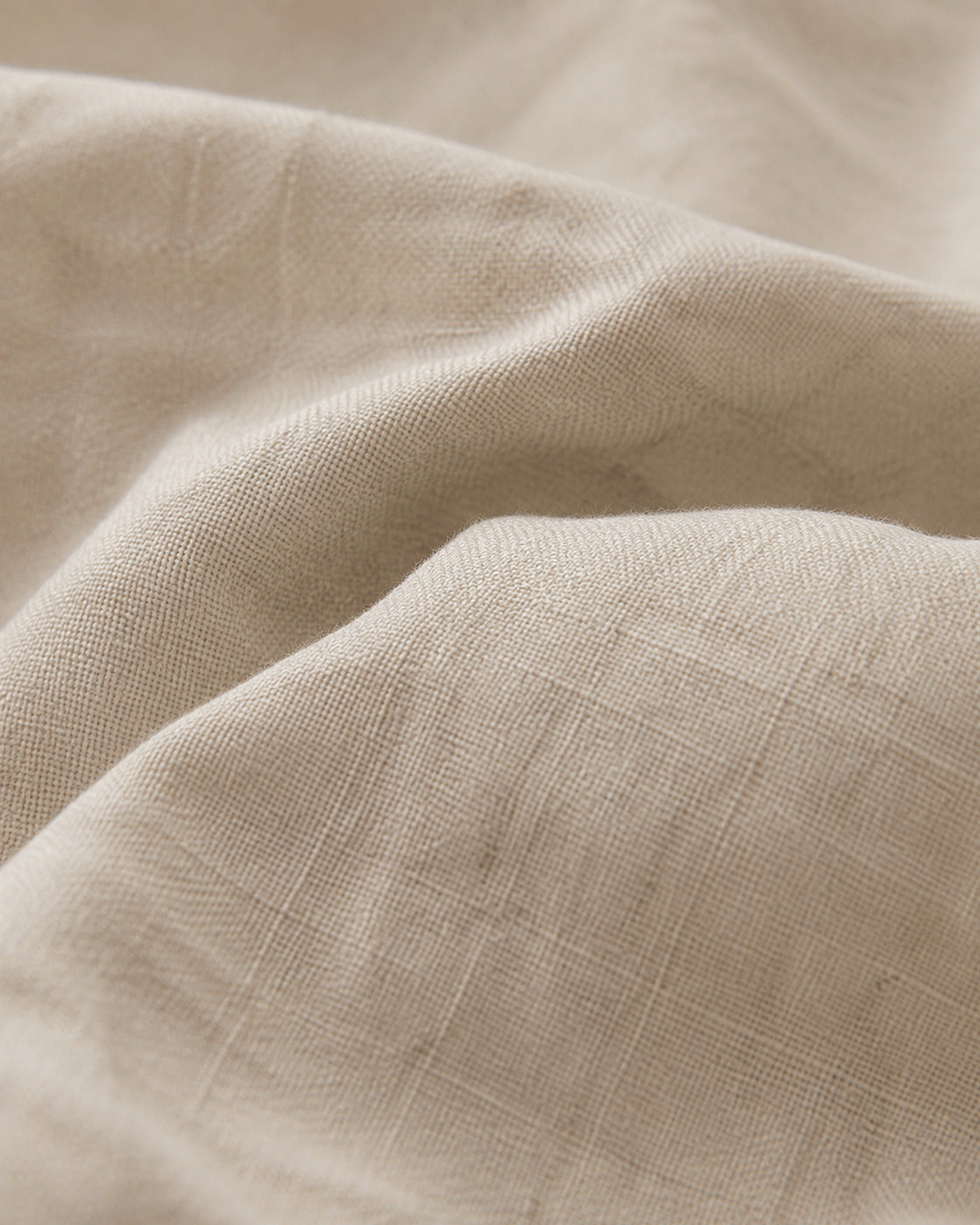 Washed Linen Duvet Cover Set, macro of the weave