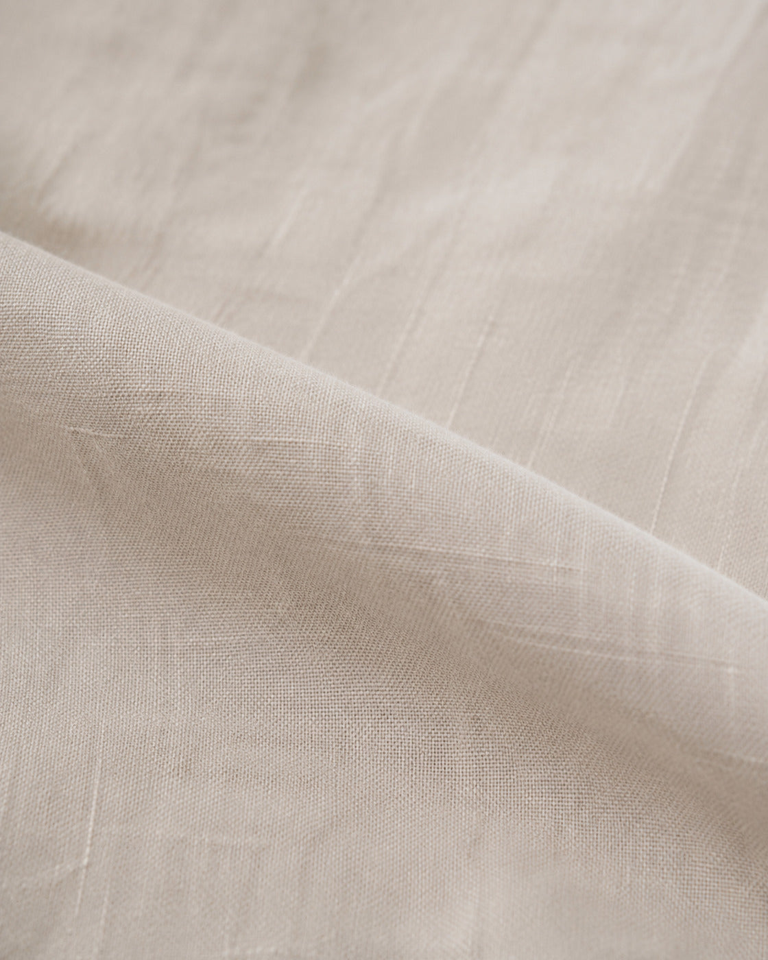 French Flax Linen Duvet Set, close-up on a fold of the linen