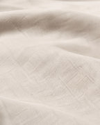 French Flax Linen Duvet Set, macro of the flax weave