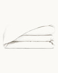 Cotton Percale Duvet Cover, folded on a plain background