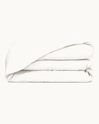 Cotton Percale Duvet Cover, folded on a plain background