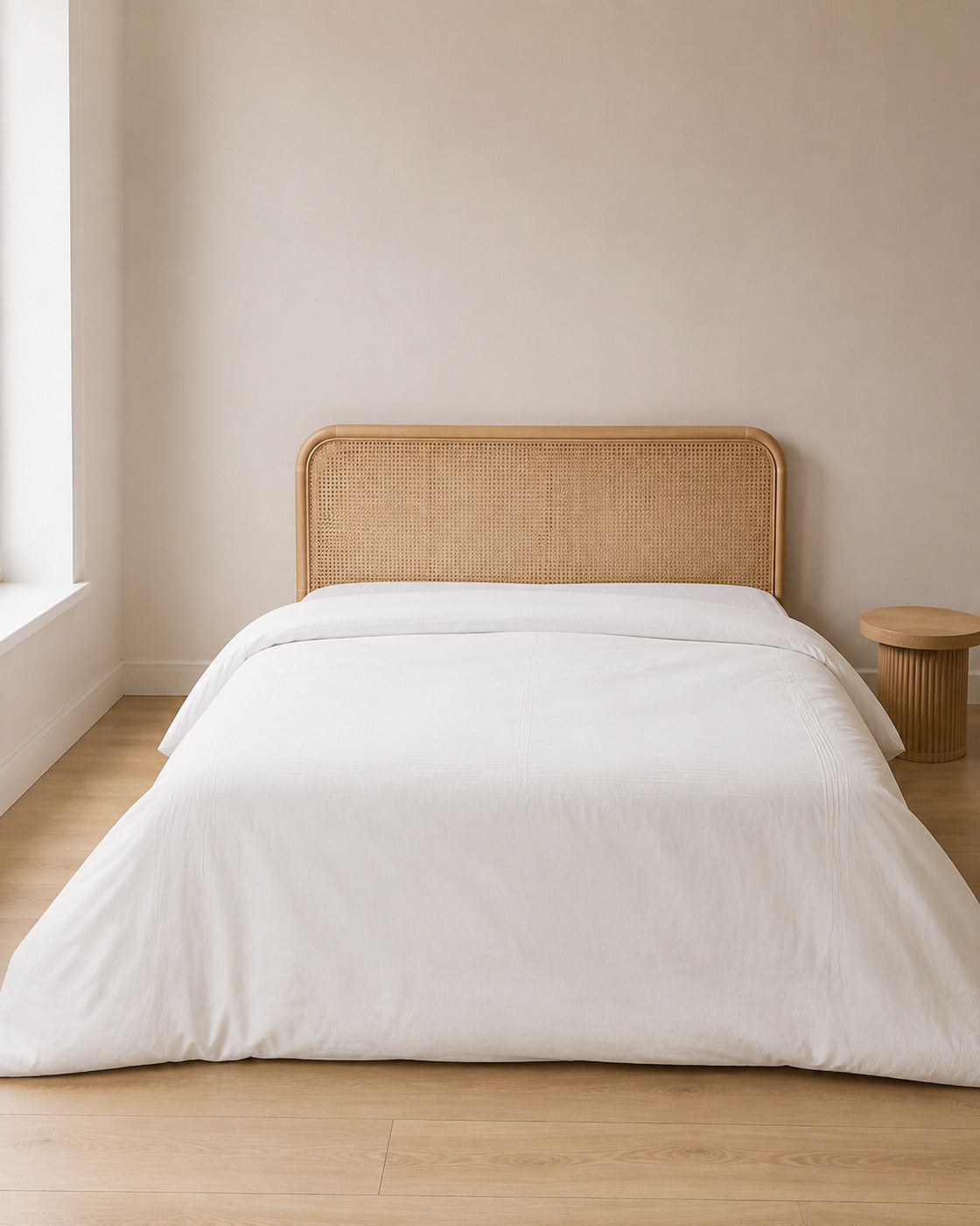 Cotton Percale Duvet Cover, styled bedroom