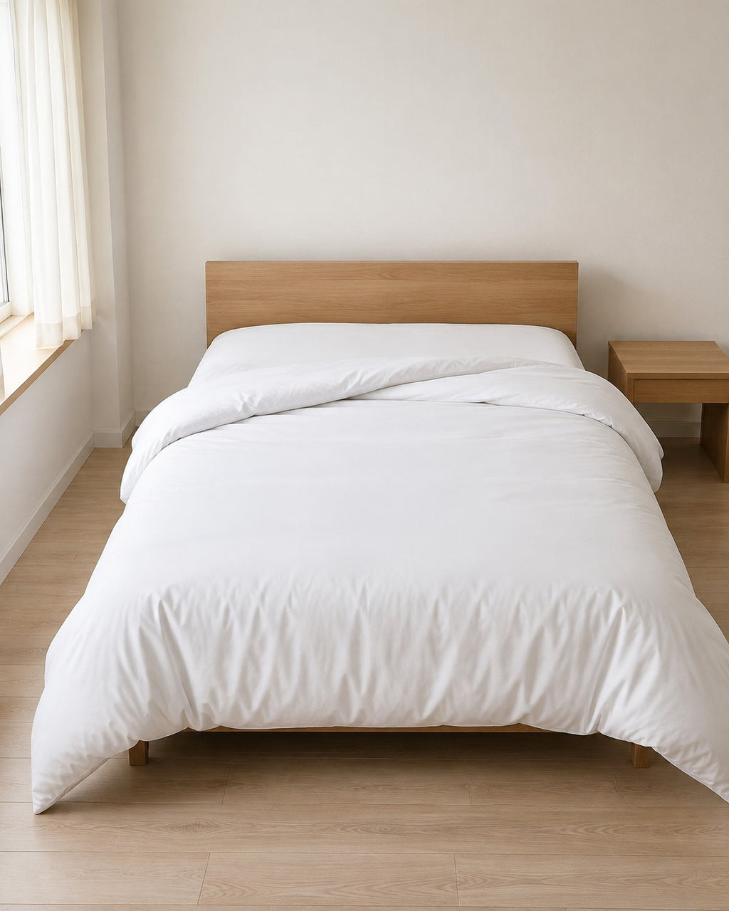 Egyptian Cotton Sateen Duvet Cover, styled bedroom