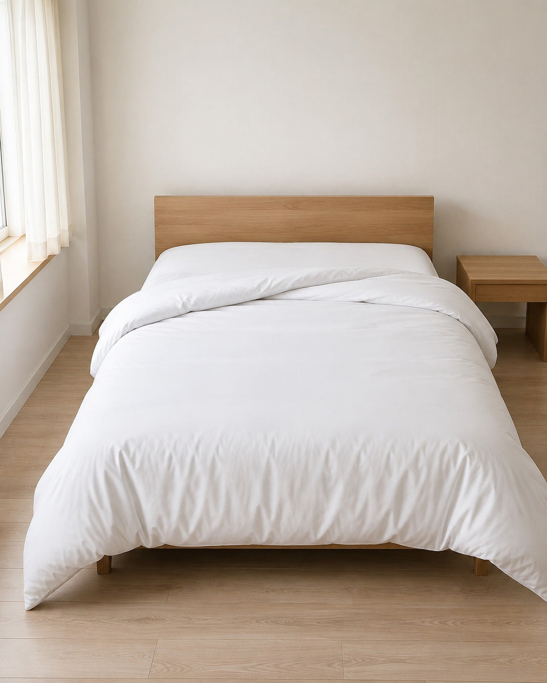 Egyptian Cotton Sateen Duvet Cover, styled bedroom