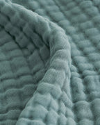 Four-Layer Cotton Gauze Throw, close-up on the bubble texture