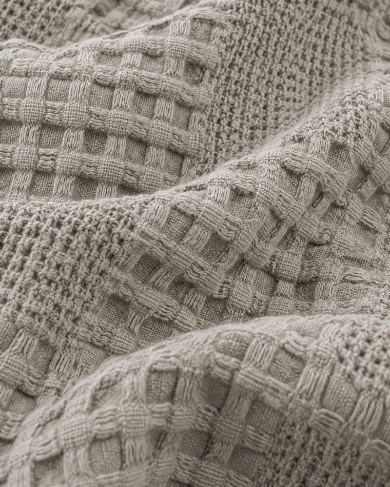 Waffle Knit Throw, Relief instead of pattern