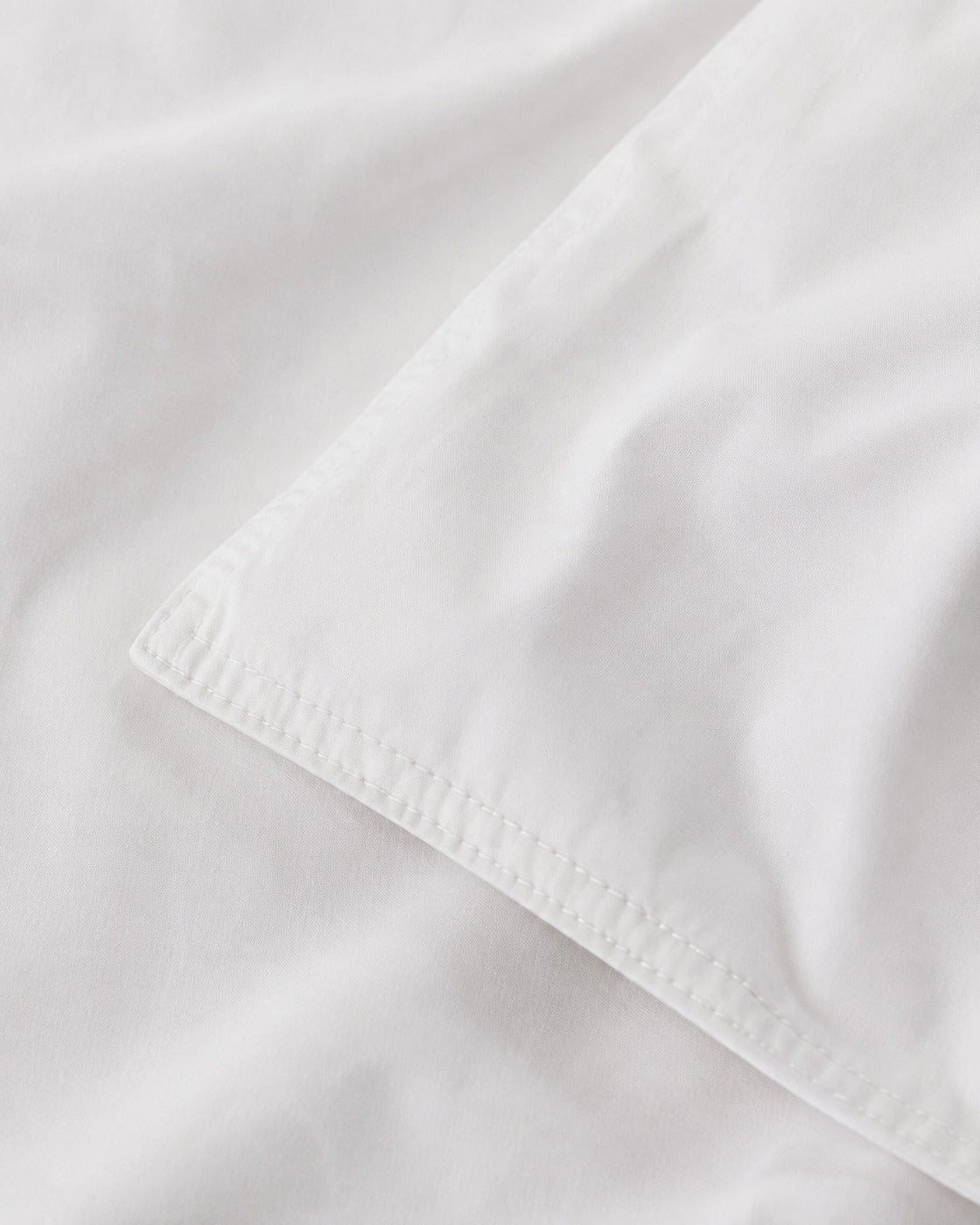 Washed Cotton Duvet Cover, close-up on a corner and its topstitching