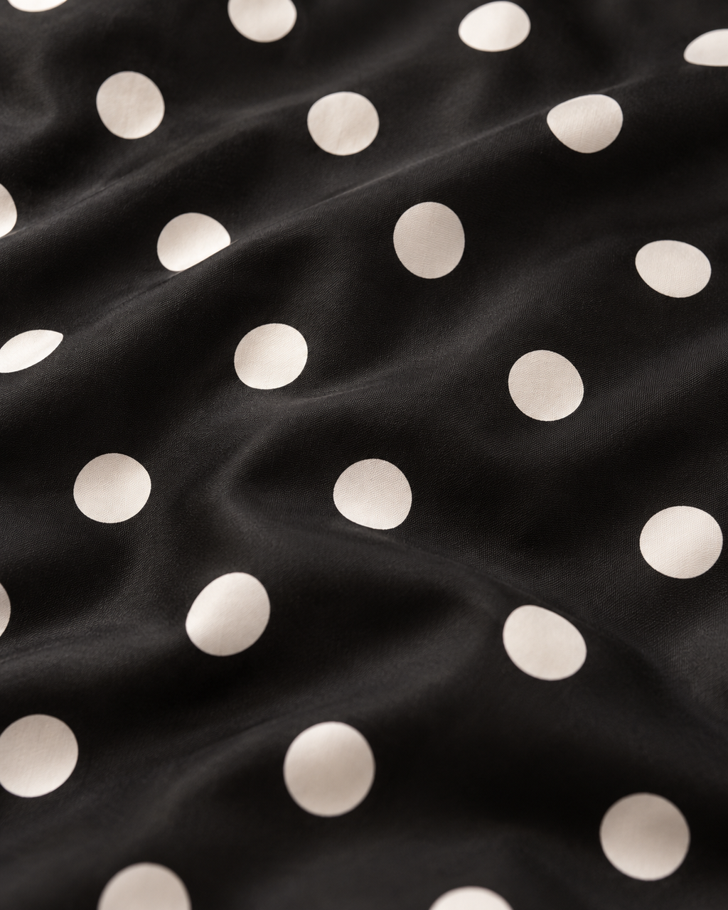 Ruffled Polka Dot Cotton Sateen Pillow Cover, fabric close-up