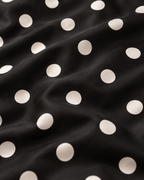 Ruffled Polka Dot Cotton Sateen Pillow Cover, fabric close-up