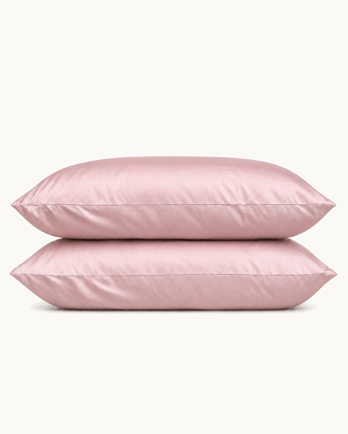 Sateen Pillowcases, Set of 2, folded on a plain background