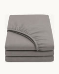 Solid Fitted Sheet — folded set on a plain background