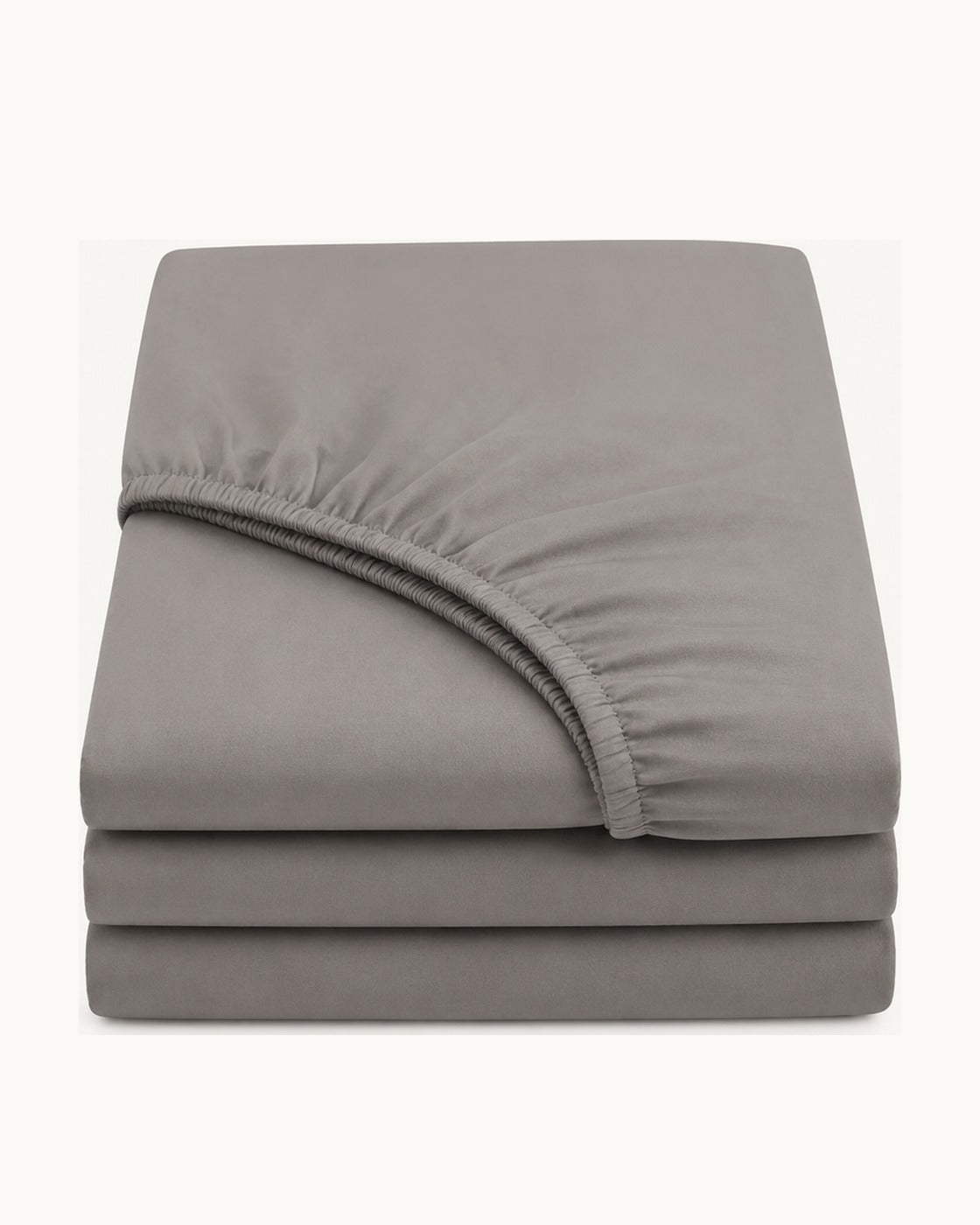 Solid Fitted Sheet — folded set on a plain background