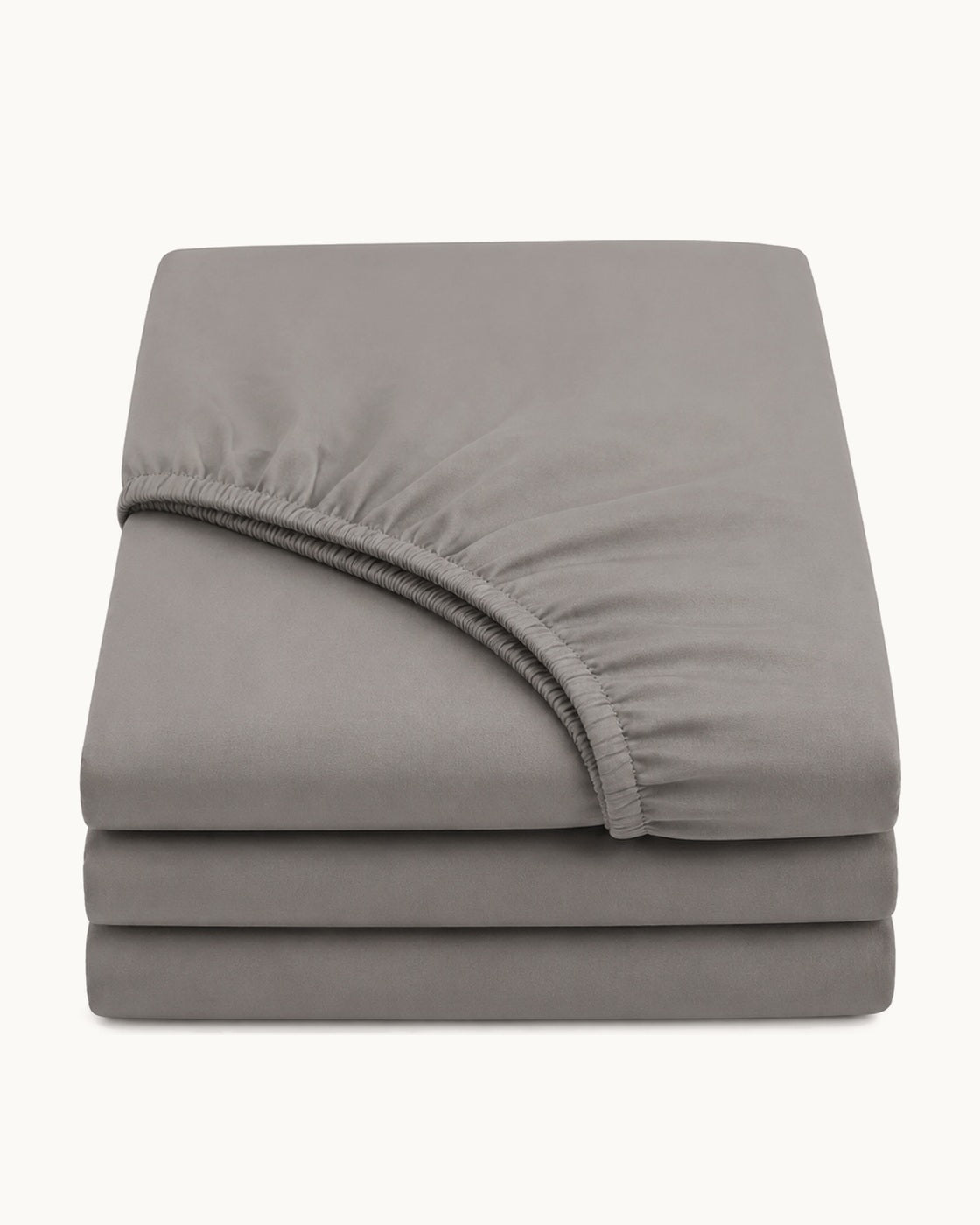 Solid Fitted Sheet — folded set on a plain background