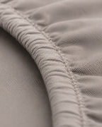 Solid Fitted Sheet — macro of the woven texture