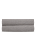 Solid Fitted Sheet, folded on a plain background