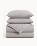 Textured Solid Duvet Set — folded set on a plain background