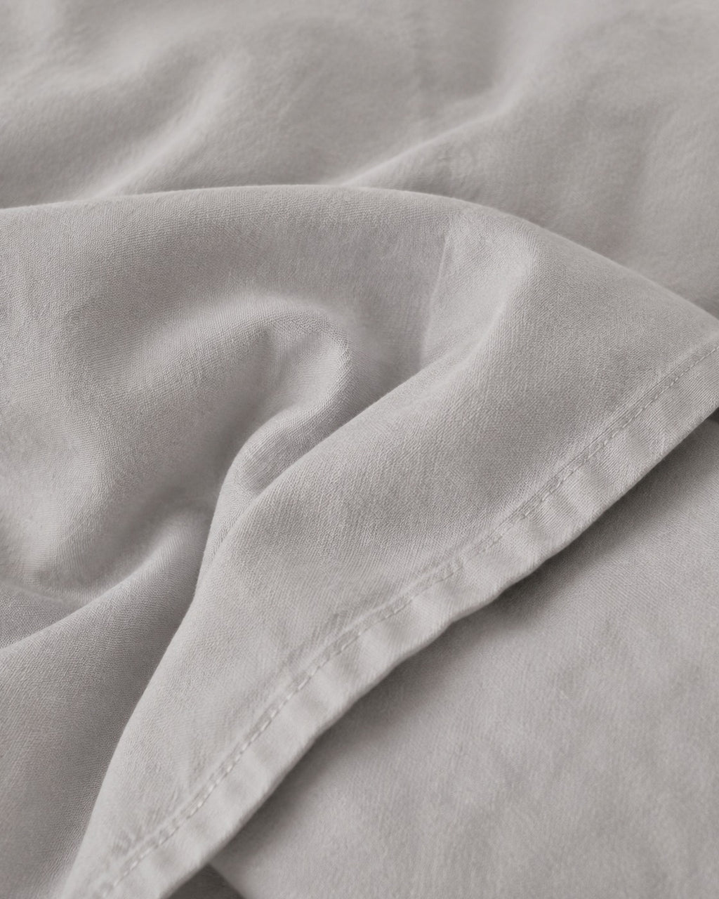 Textured Solid Duvet Set — close-up on a fold