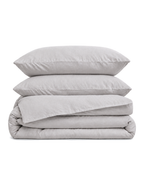 Textured Solid Duvet Set, folded set on a plain background