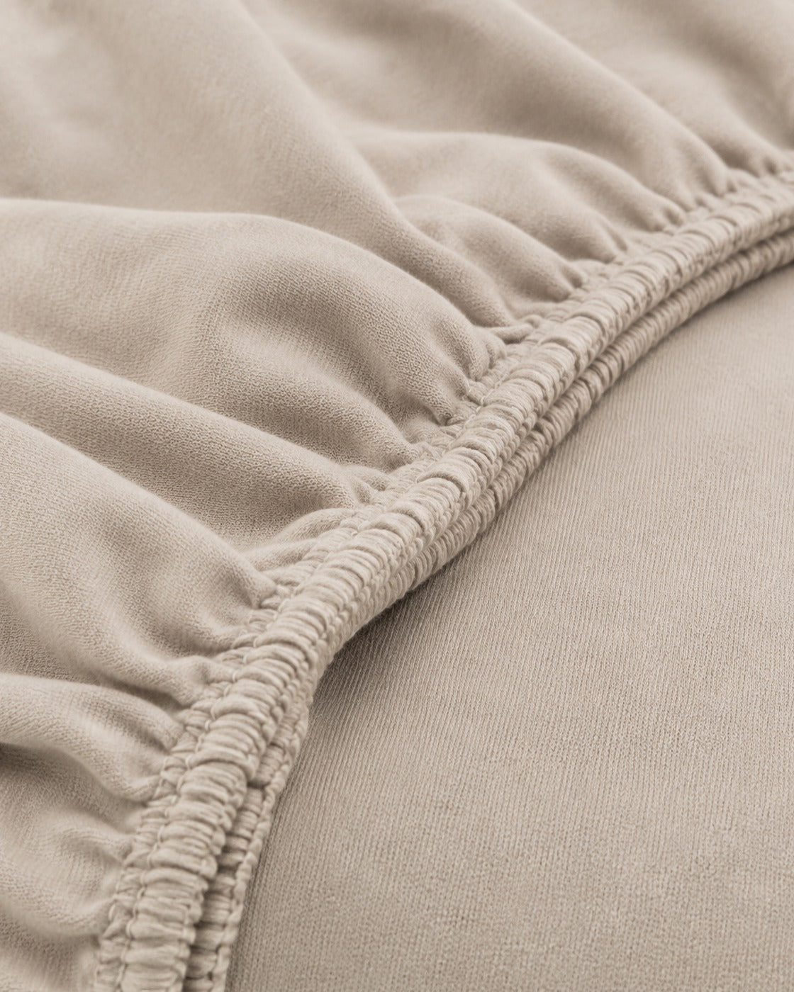 Textured Solid Fitted Sheet — close-up on a fold