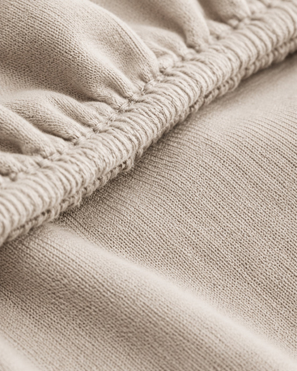 Textured Solid Fitted Sheet — macro of the woven texture