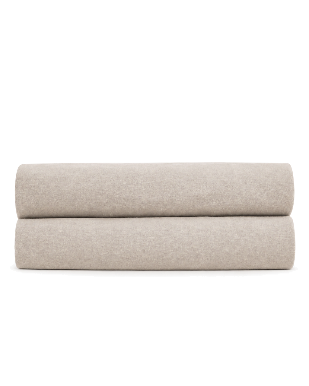 Textured Solid Fitted Sheet, folded on a plain background