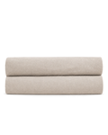 Textured Solid Fitted Sheet, folded on a plain background