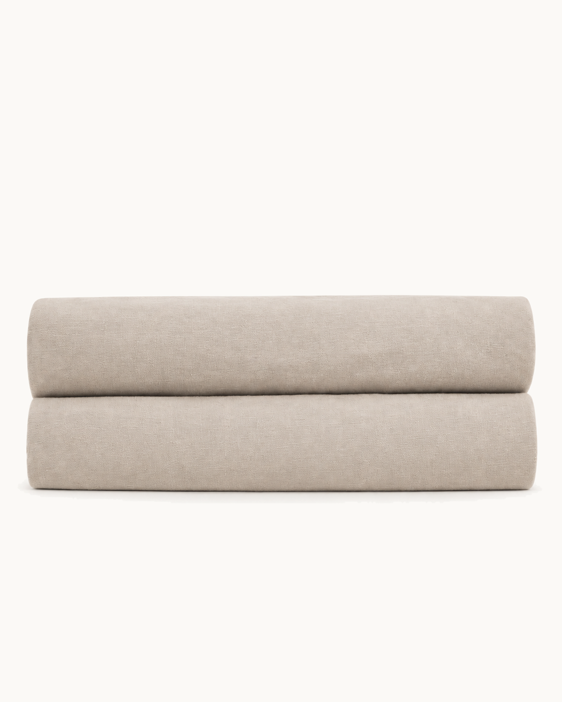 Textured Solid Fitted Sheet, folded on a plain background