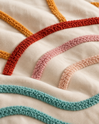 Tufted Sunrise Cotton Duvet Cover Set, fabric close-up