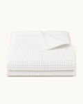 Waffle Cotton Coverlet — folded set on a plain background