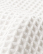 Waffle Cotton Coverlet — macro of the woven texture