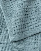 Waffle Knit Throw — close-up on a fold
