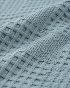 Waffle Knit Throw — macro of the woven texture