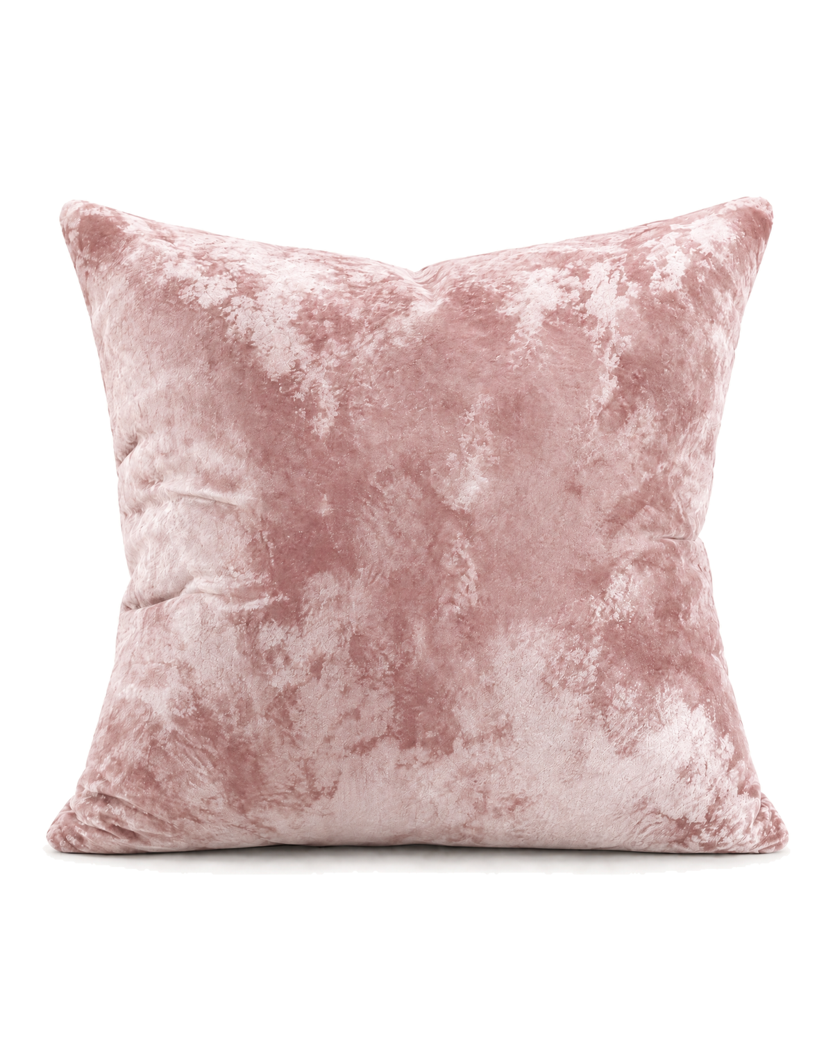 Washed Cotton Velvet Pillow Cover in Blush, front view