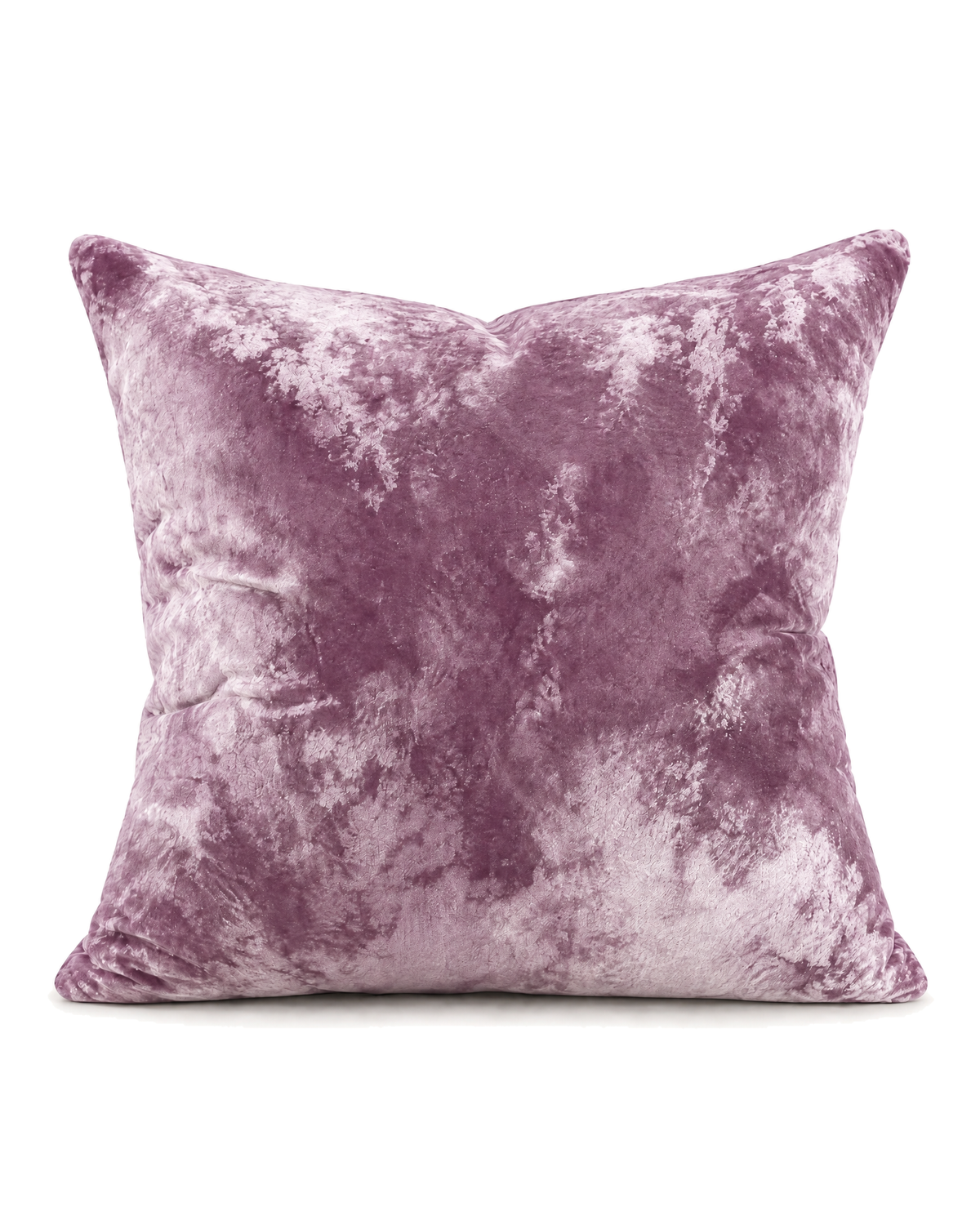 Washed Cotton Velvet Pillow Cover in Lilac, front view