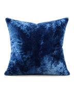 Washed Cotton Velvet Pillow Cover in Navy, front view