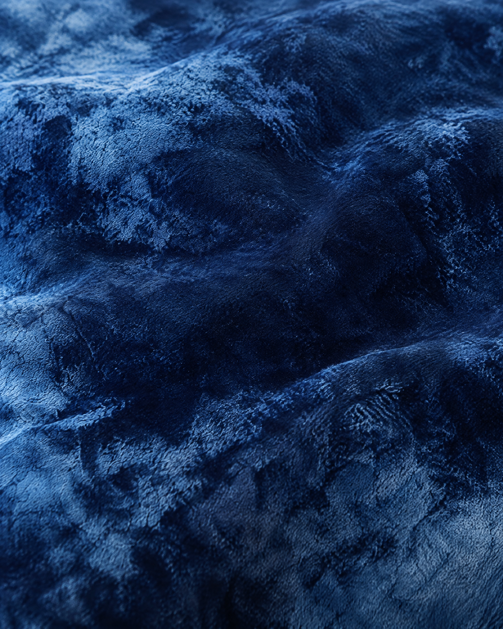 Washed Cotton Velvet Pillow Cover in Navy, fabric close-up
