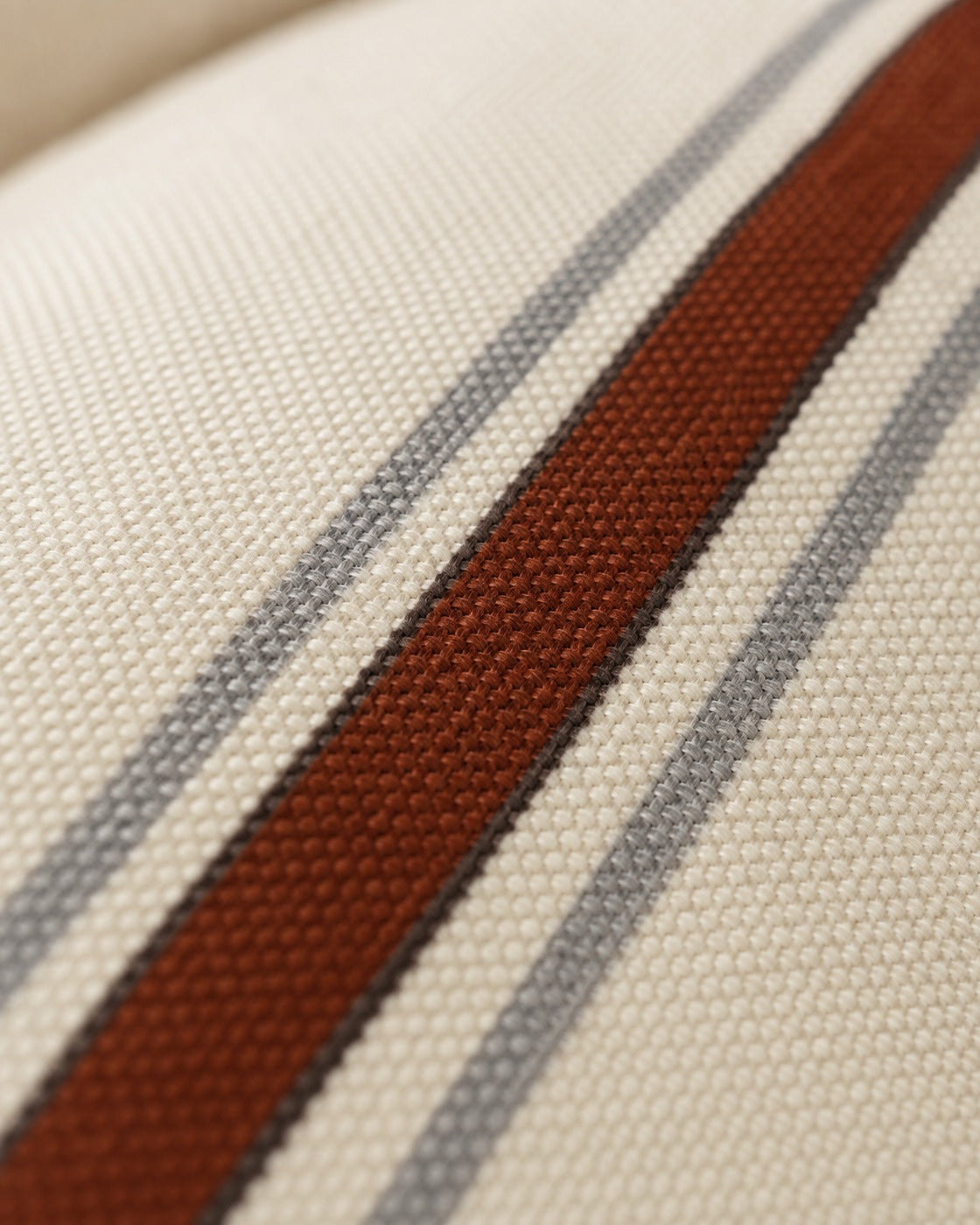 Woven Stripe Duvet Set — macro of the woven texture
